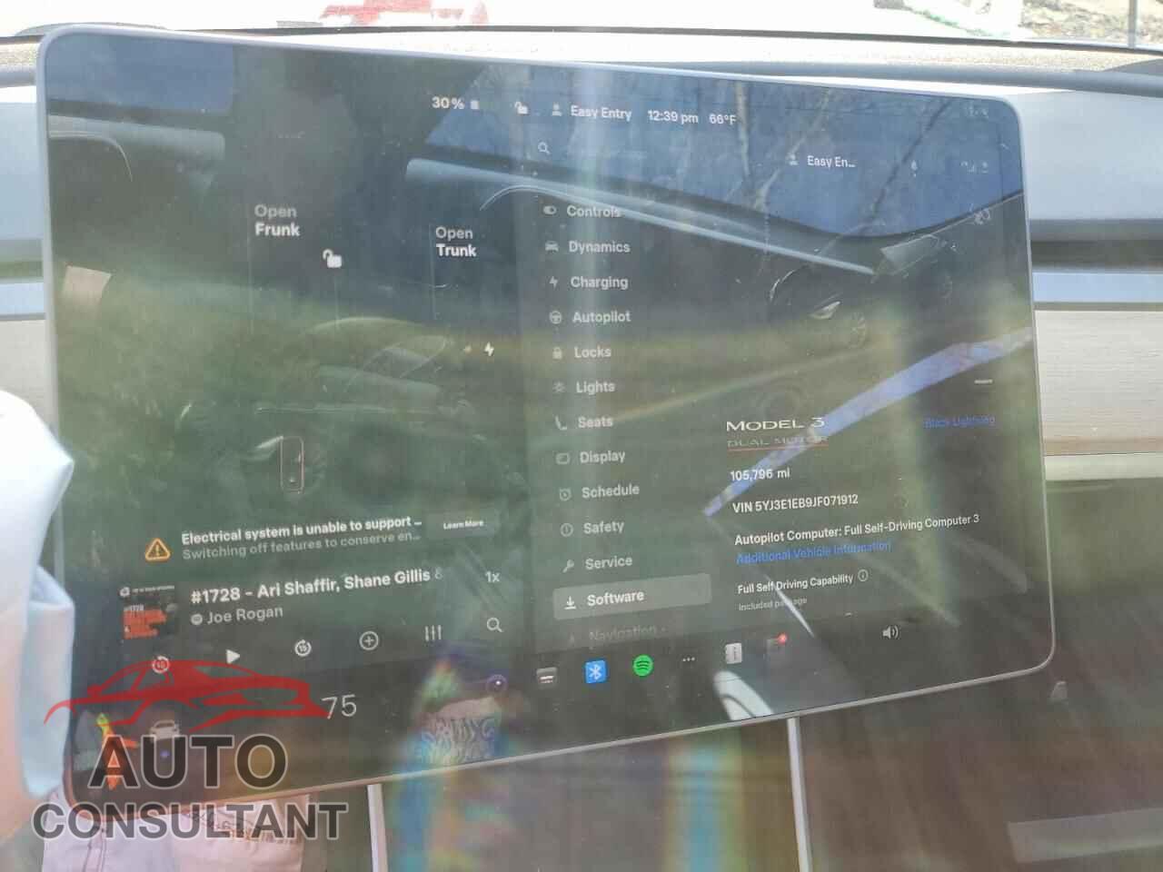 TESLA MODEL 3 2018 - 5YJ3E1EB9JF071912