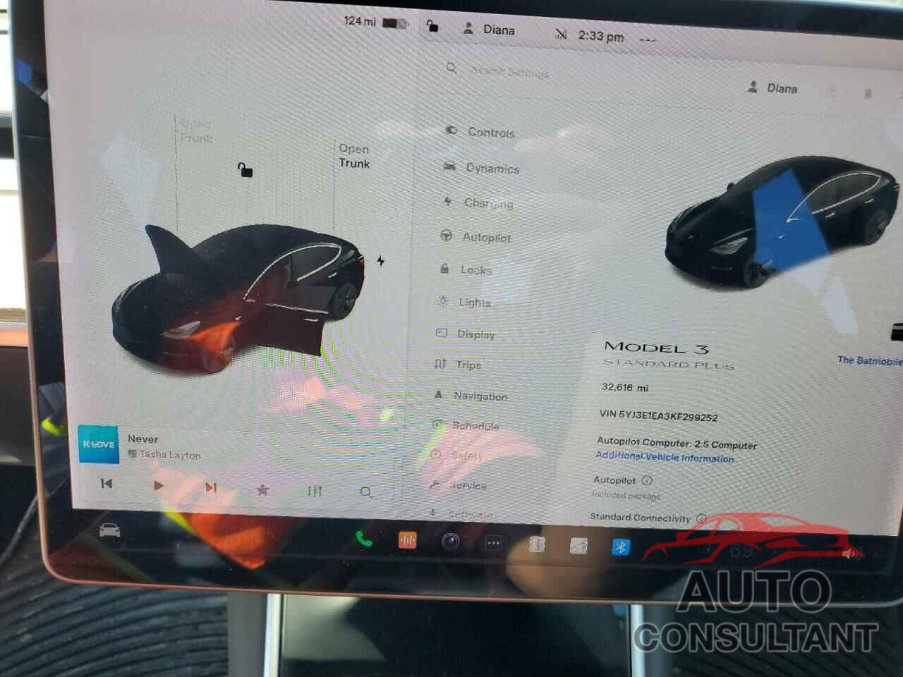 TESLA MODEL 3 2019 - 5YJ3E1EA3KF299252