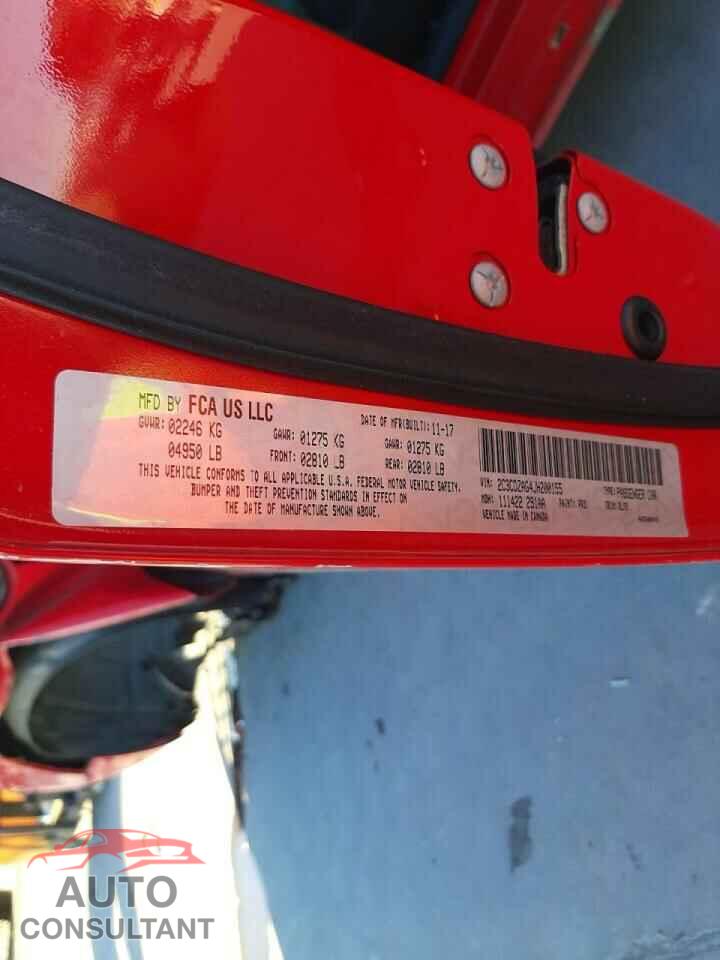 DODGE CHALLENGER 2018 - 2C3CDZAG4JH200155