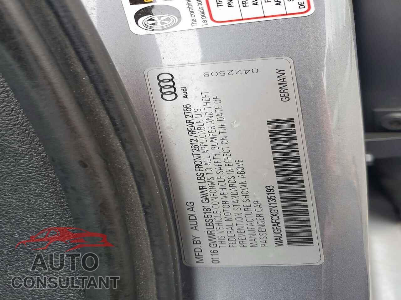 AUDI A6 2016 - WAUGFAFCXGN135193