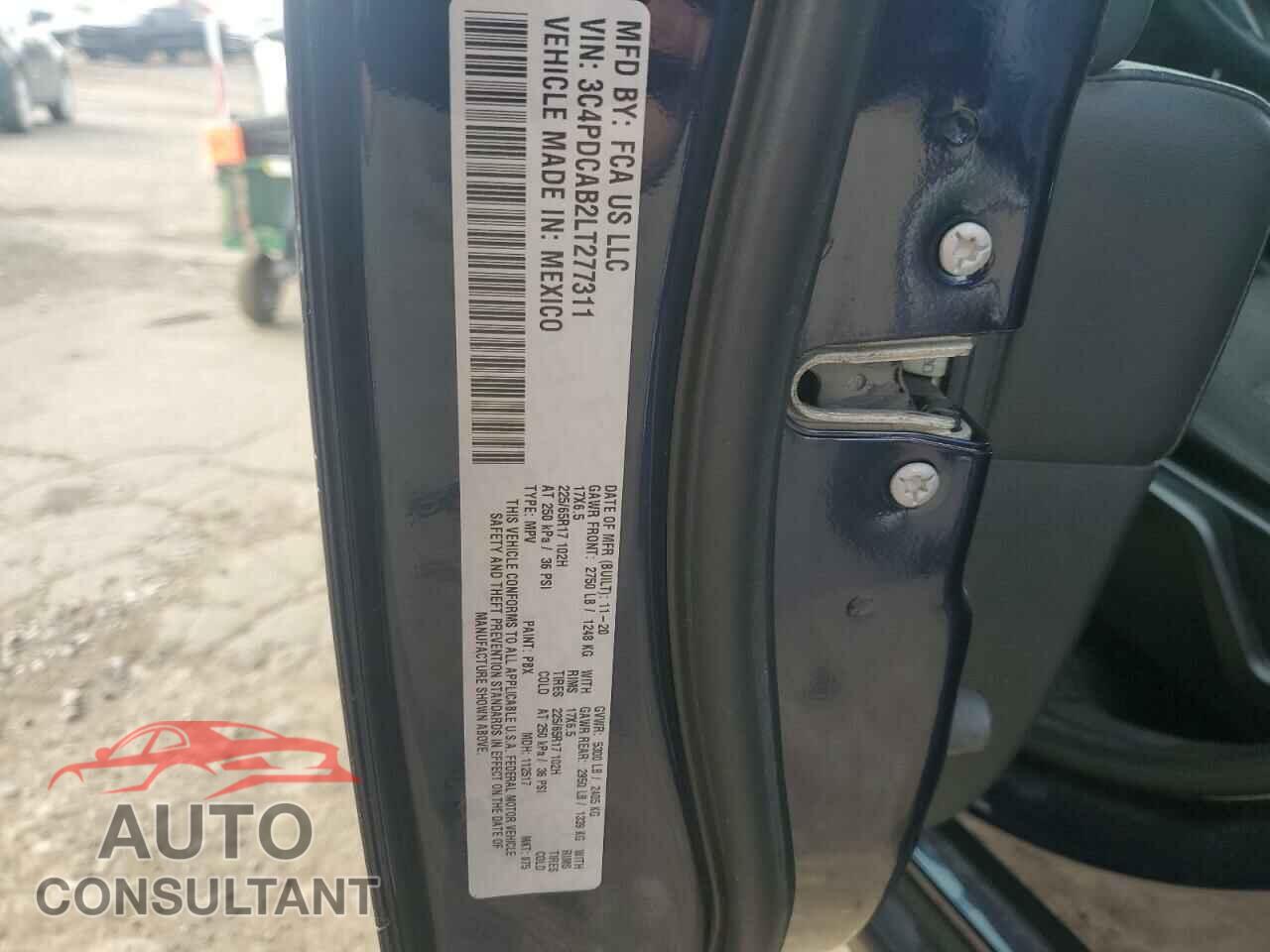 DODGE JOURNEY 2020 - 3C4PDCAB2LT277311