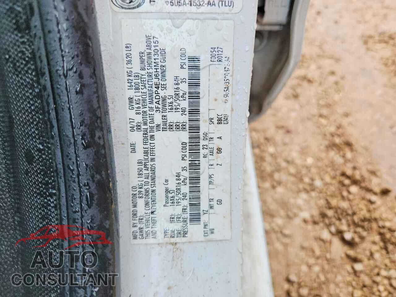 FORD FIESTA 2017 - 3FADP4EJ6HM130157