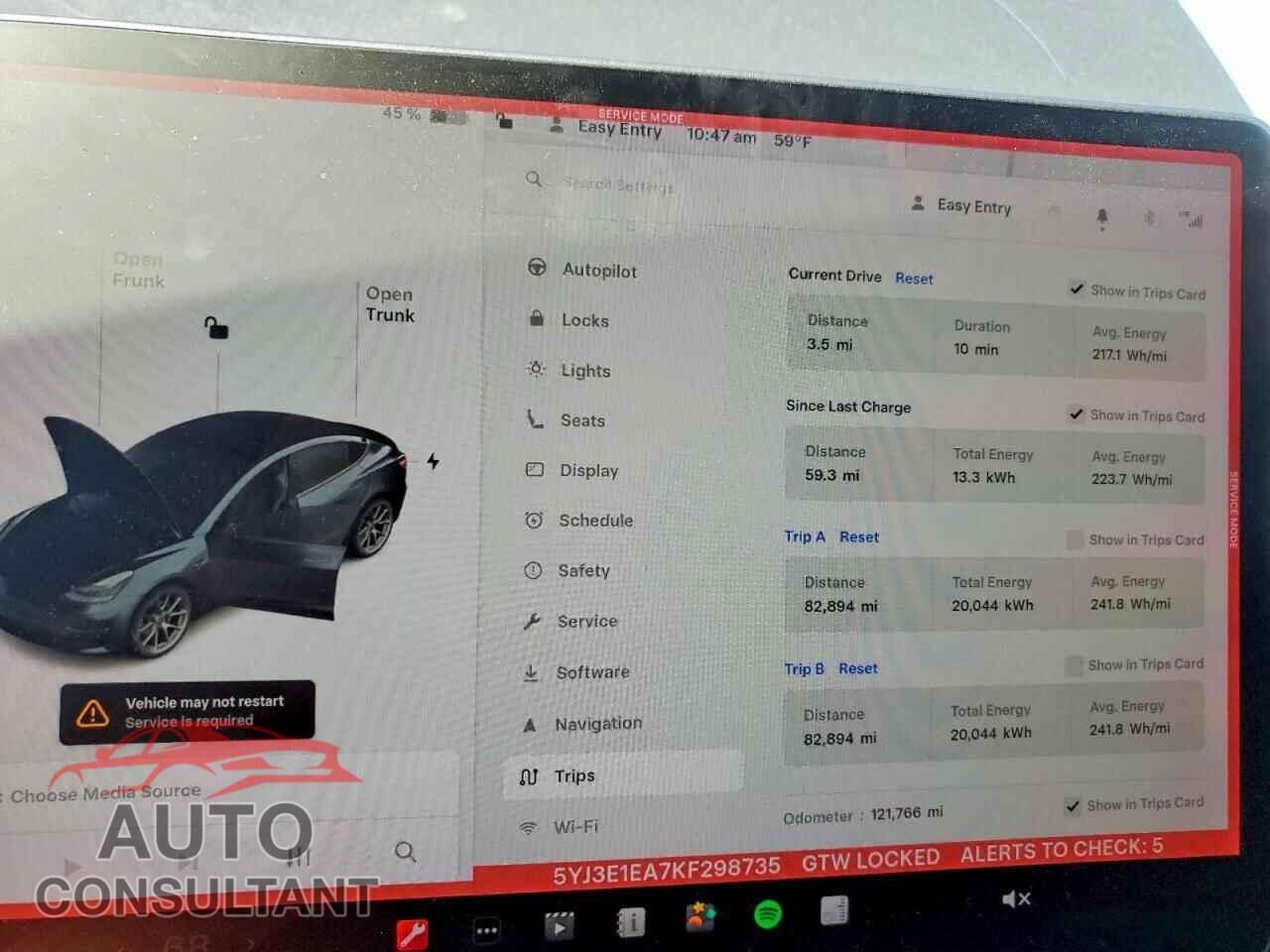 TESLA MODEL 3 2019 - 5YJ3E1EA7KF298735