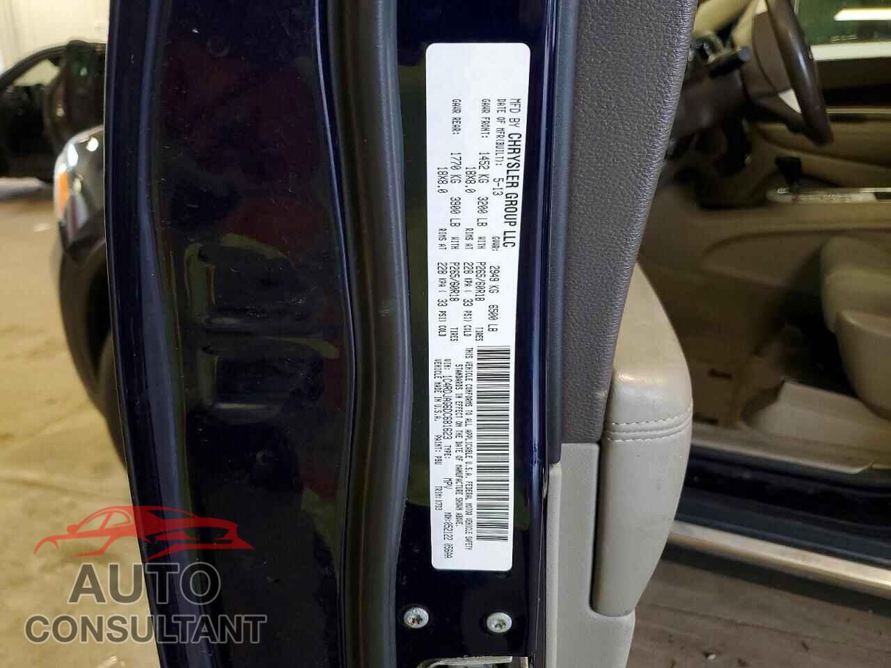 DODGE DURANGO 2013 - 1C4RDJAG6DC681623