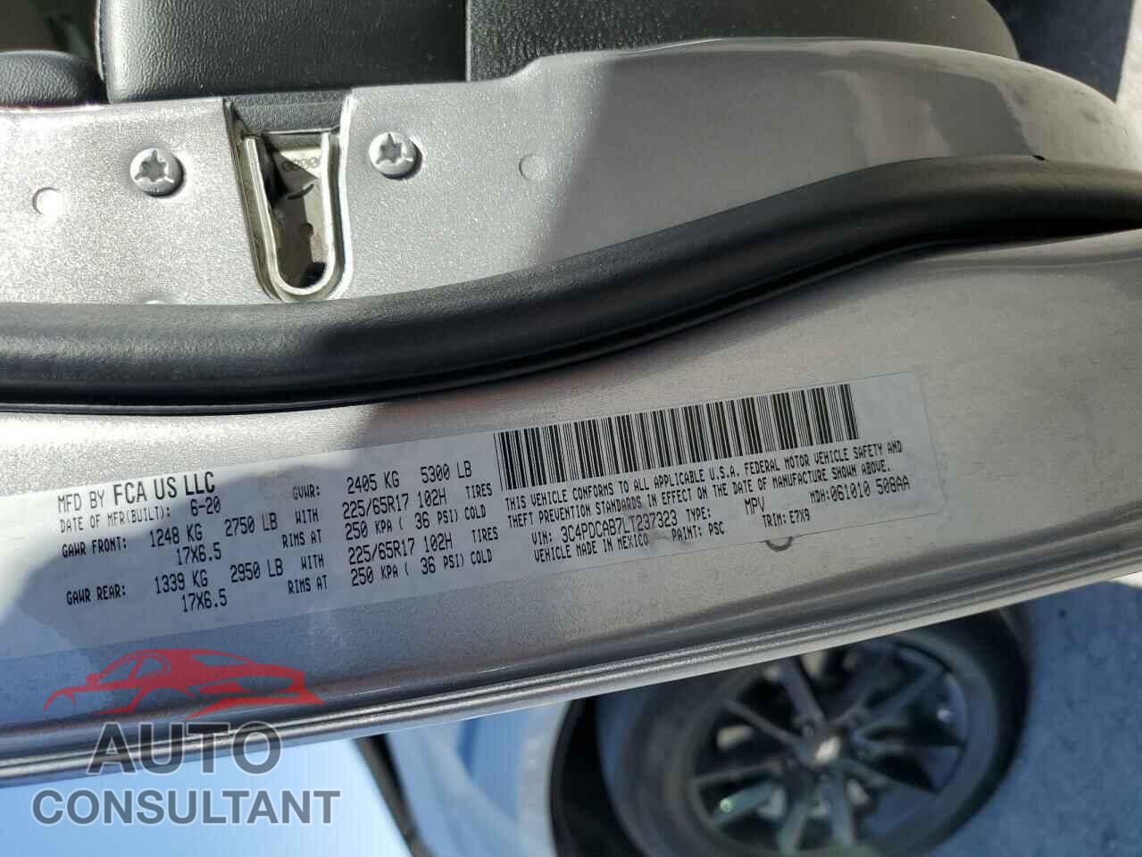 DODGE JOURNEY 2020 - 3C4PDCAB7LT237323