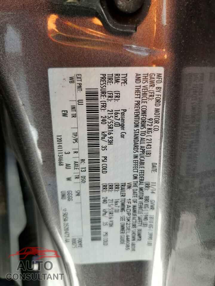 FORD FOCUS 2014 - 1FADP3K23EL446085