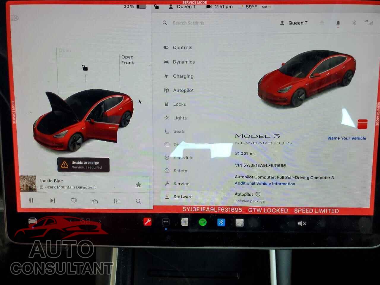 TESLA MODEL 3 2020 - 5YJ3E1EA9LF631695