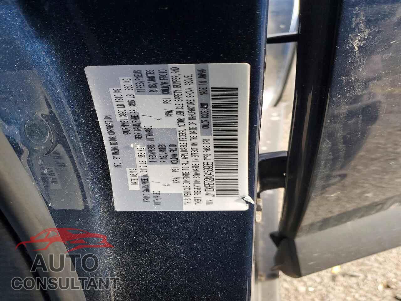 MAZDA CX-3 2019 - JM1DKFB72K0453936