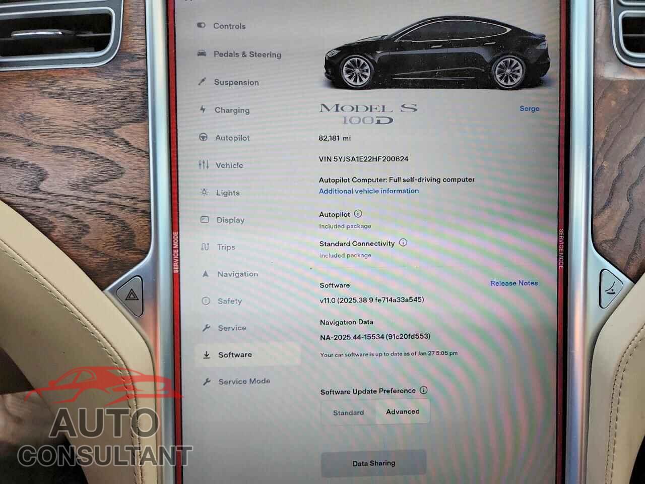 TESLA MODEL S 2017 - 5YJSA1E22HF200624