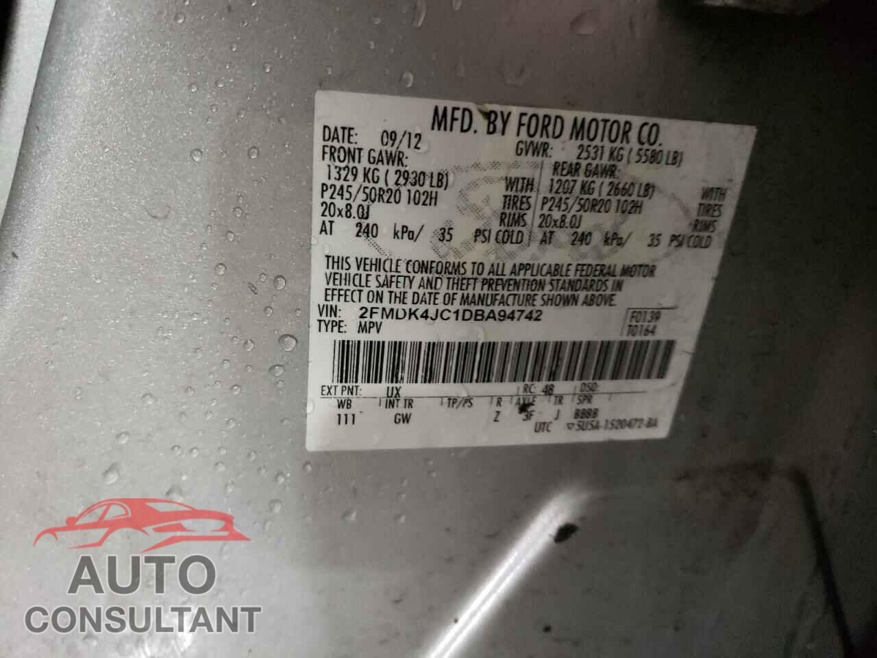 FORD EDGE 2013 - 2FMDK4JC1DBA94742