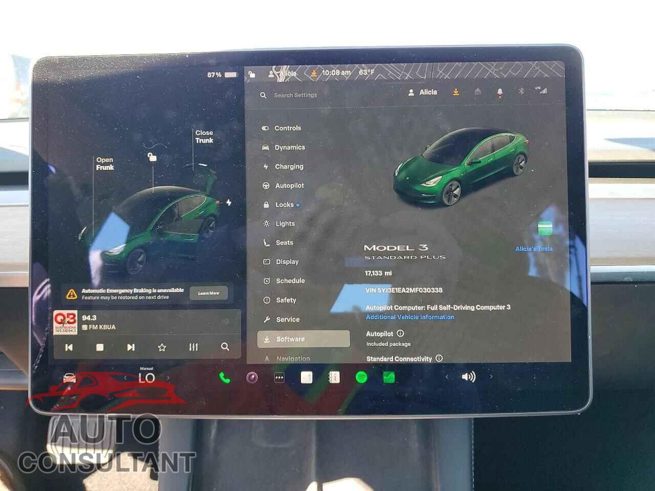 TESLA MODEL 3 2021 - 5YJ3E1EA2MF030338