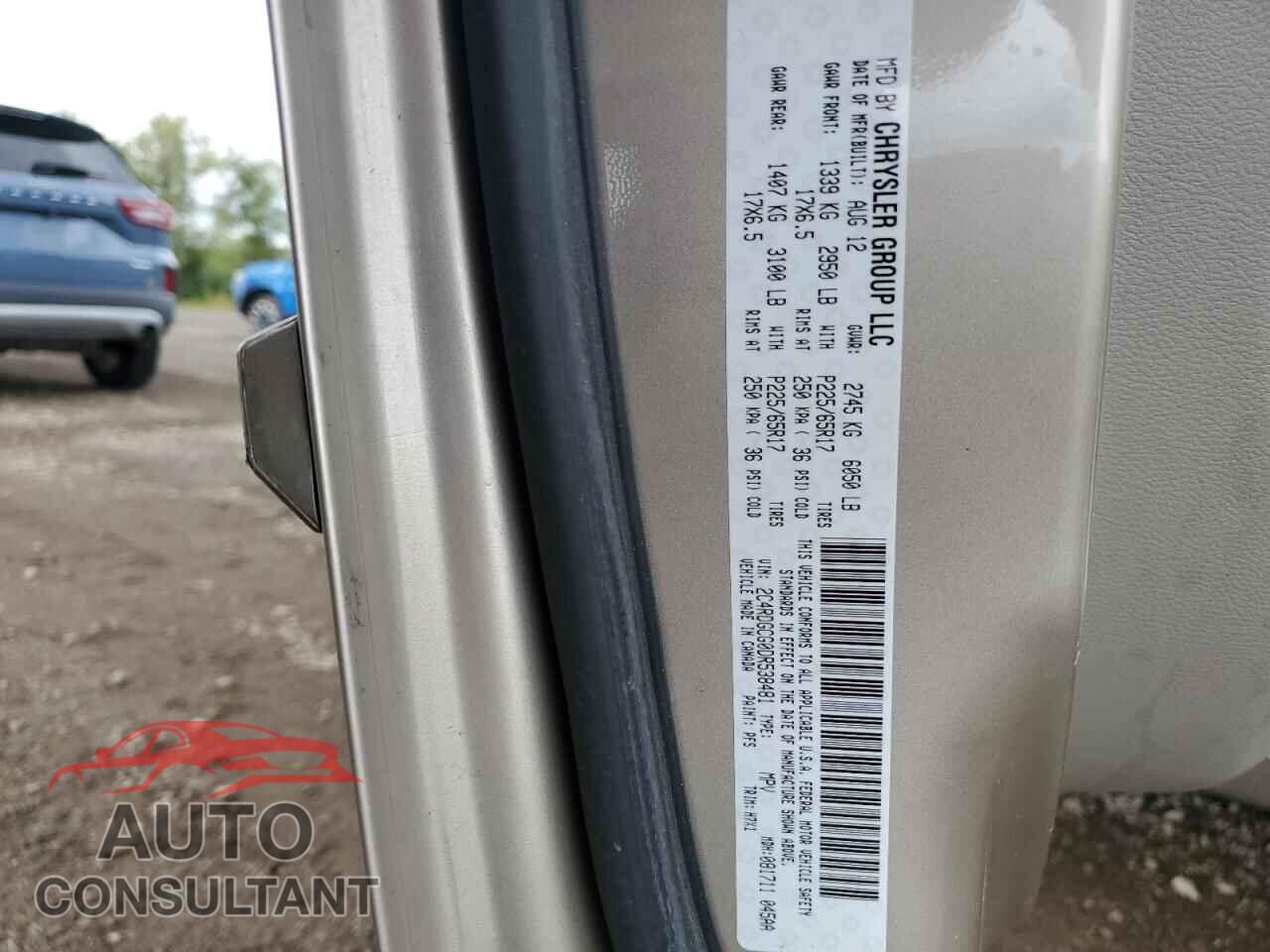 DODGE CARAVAN 2013 - 2C4RDGCG0DR538481