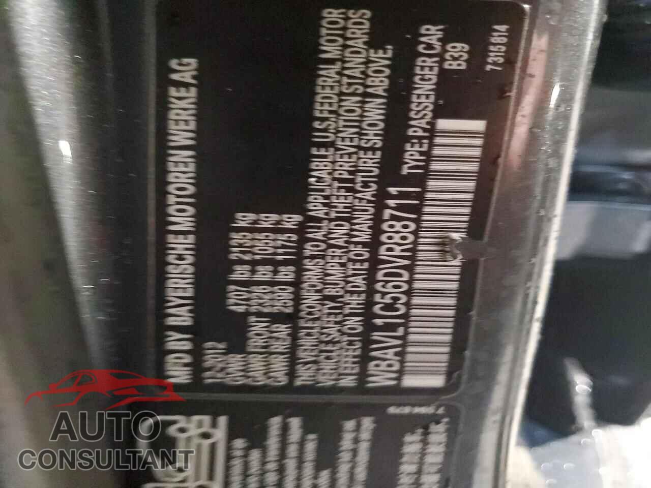 BMW X1 2013 - WBAVL1C56DVR88711