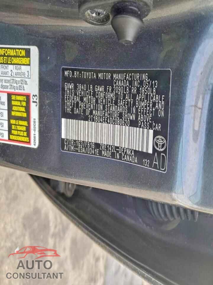 TOYOTA COROLLA 2013 - 2T1BU4EE4DC080620