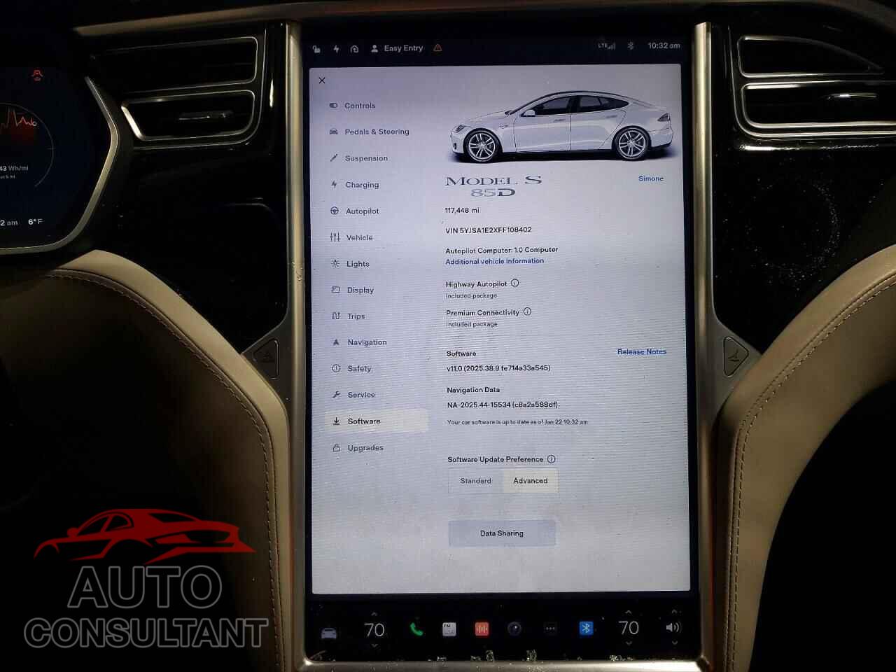 TESLA MODEL S 2015 - 5YJSA1E2XFF108402