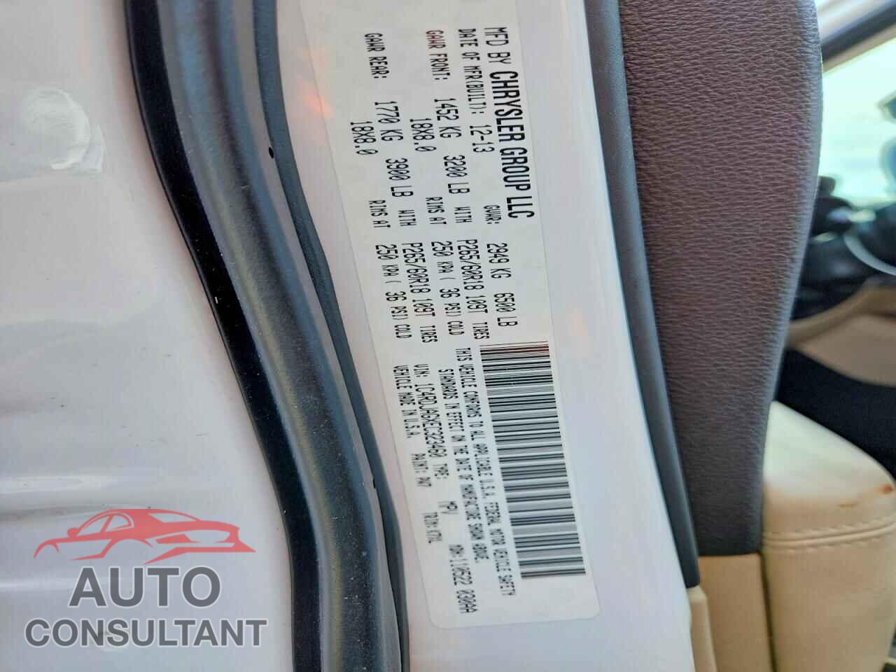 DODGE DURANGO 2014 - 1C4RDJAGXEC323460