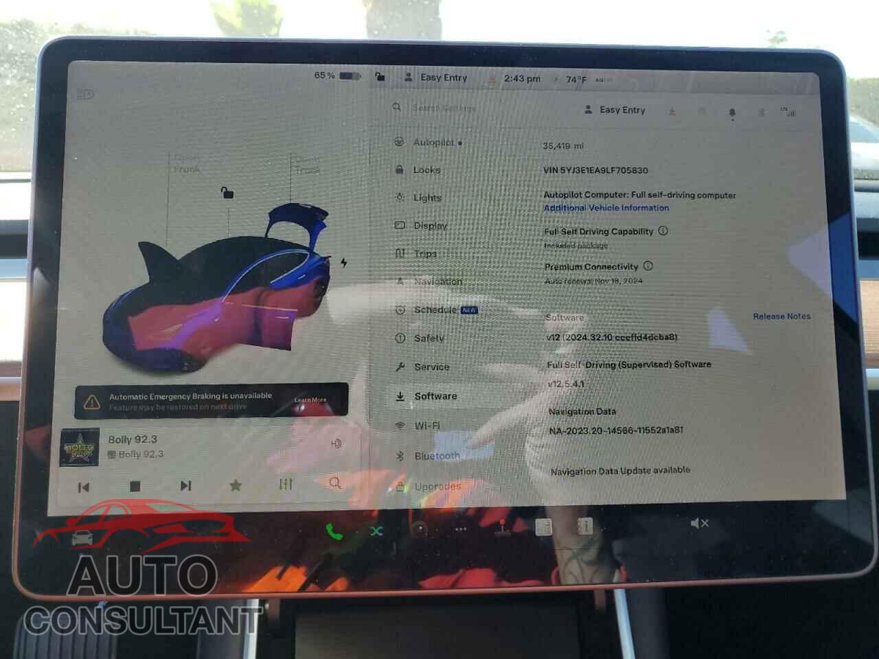 TESLA MODEL 3 2020 - 5YJ3E1EA9LF705830