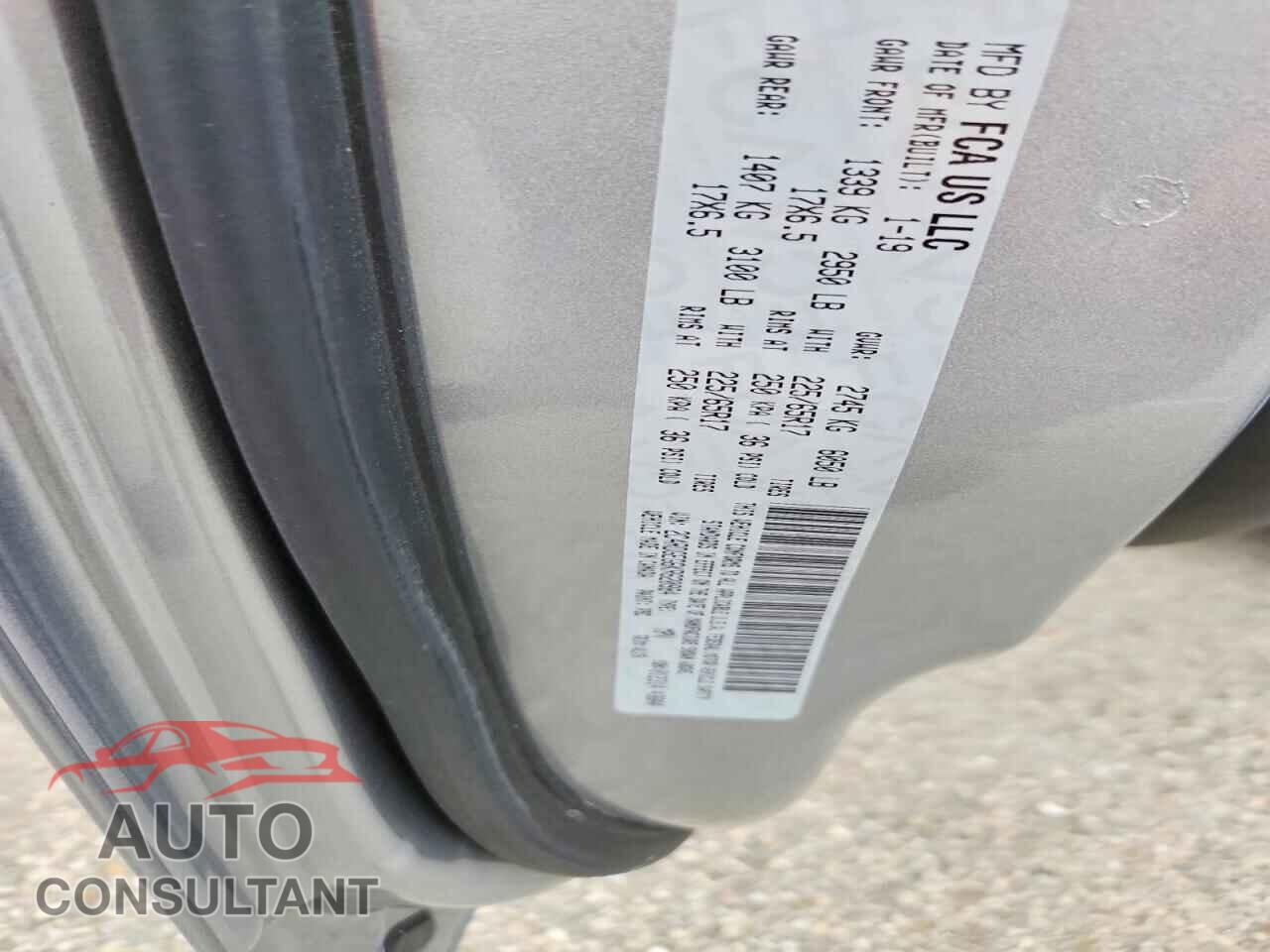 DODGE CARAVAN 2019 - 2C4RDGEG6KR620984