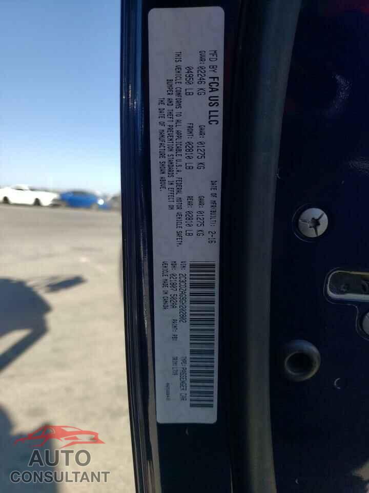 DODGE CHALLENGER 2016 - 2C3CDZAG9GH202802