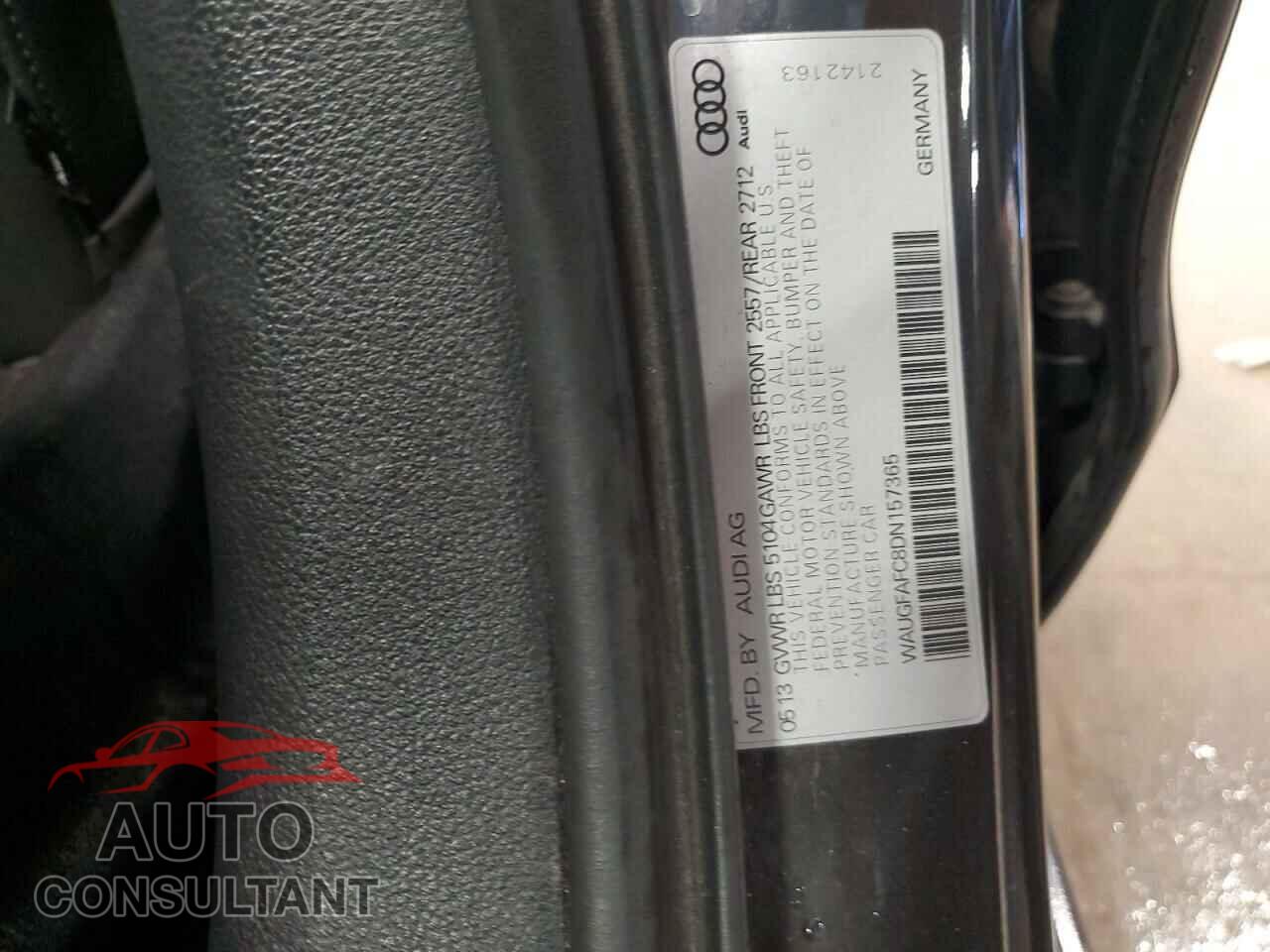 AUDI A6 2013 - WAUGFAFC8DN157365