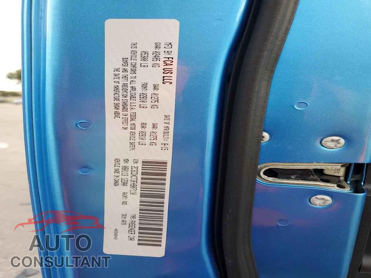 DODGE CHARGER 2015 - 2C3CDXCT3FH907110