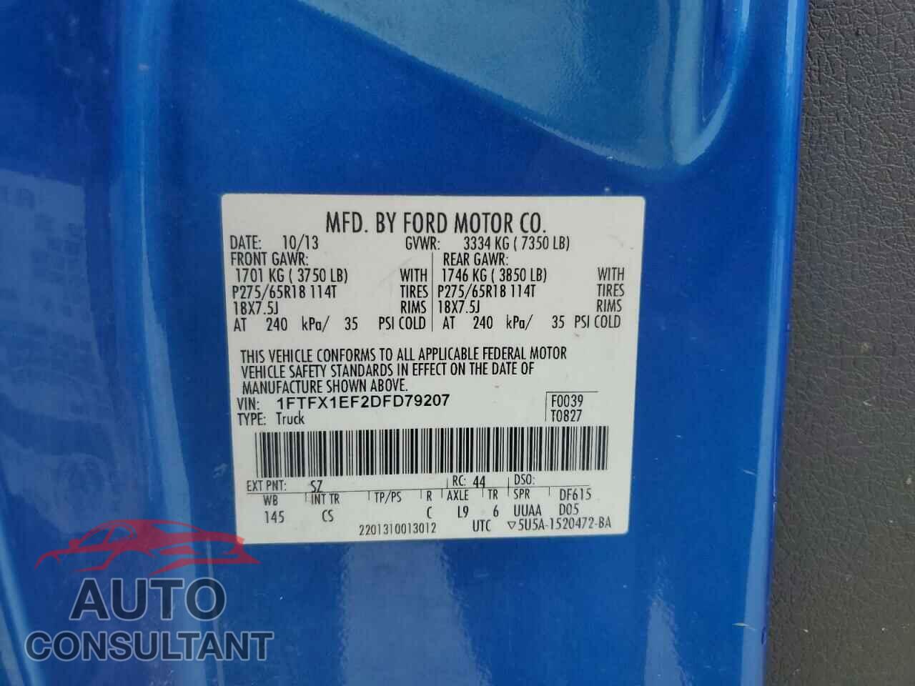 FORD F-150 2013 - 1FTFX1EF2DFD79207