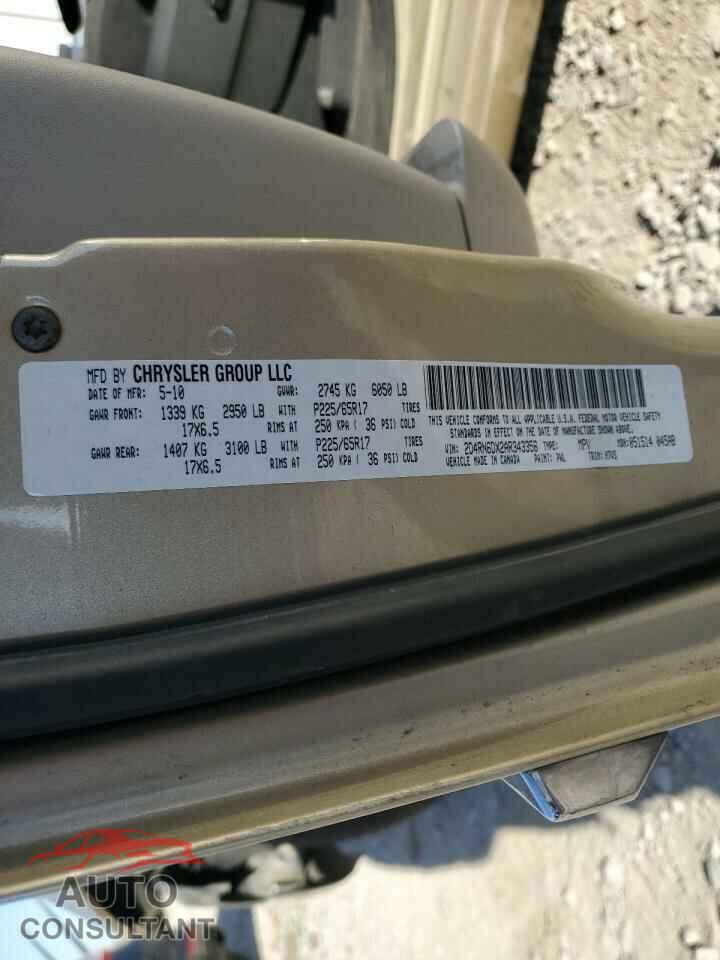 DODGE CARAVAN 2010 - 2D4RN6DX2AR343356