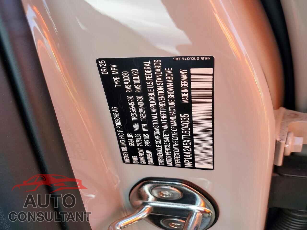 PORSCHE MACAN BASE 2026 - WP1AA2A5XTLB04035