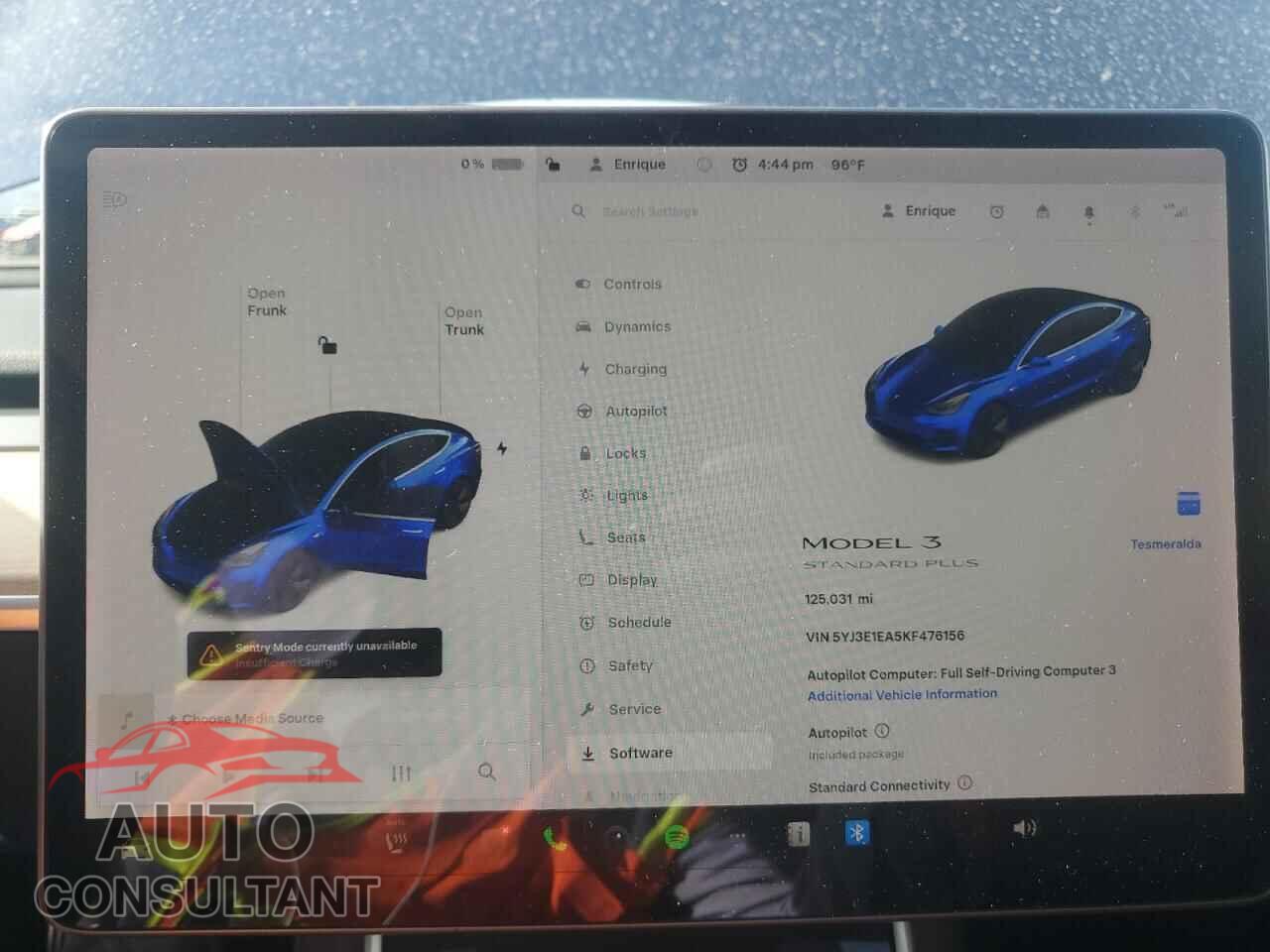 TESLA MODEL 3 2019 - 5YJ3E1EA5KF476156