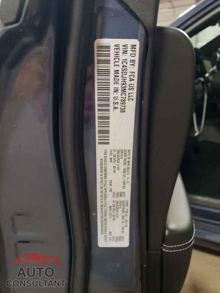 DODGE DURANGO 2021 - 1C4SDJH93MC789738