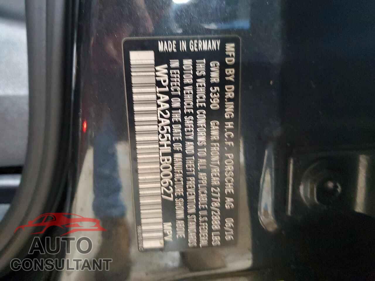 PORSCHE MACAN 2017 - WP1AA2A55HLB00627