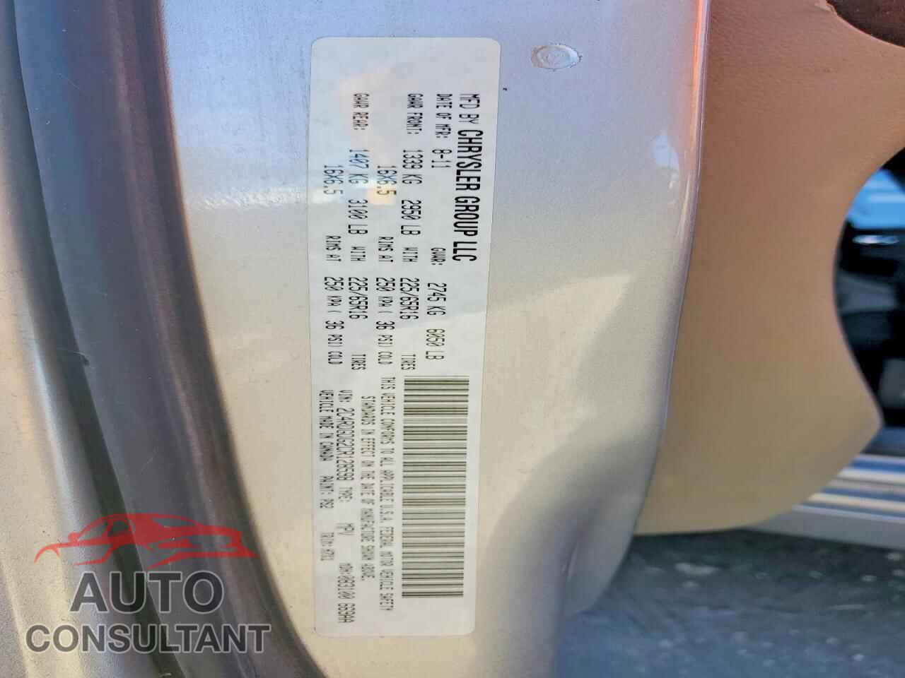 DODGE CARAVAN 2012 - 2C4RDGDG2CR128598