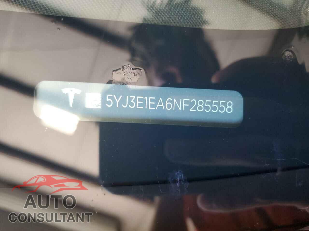 TESLA MODEL 3 2022 - 5YJ3E1EA6NF285558