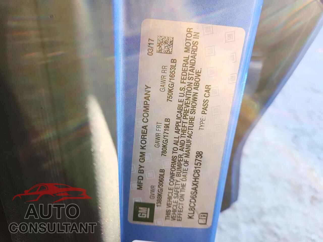 CHEVROLET SPARK 2017 - KL8CD6SAXHC815738