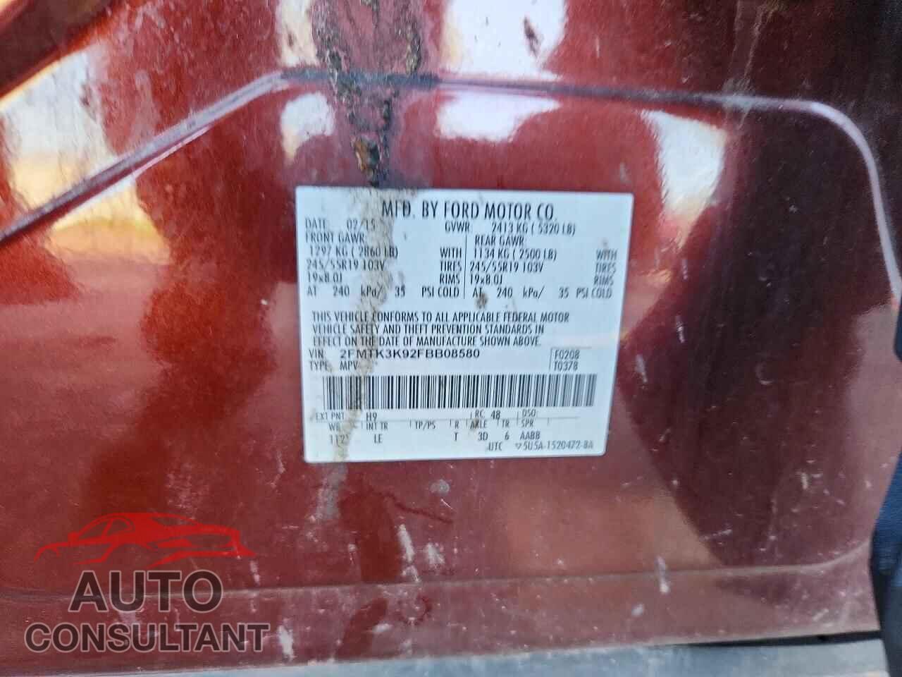 FORD EDGE 2015 - 2FMTK3K92FBB08580