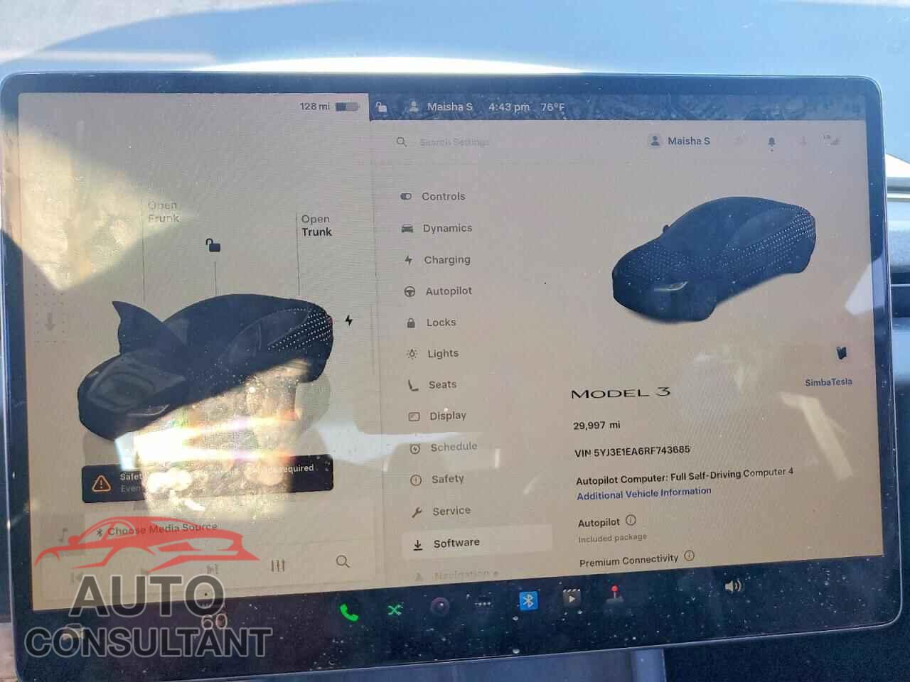 TESLA MODEL 3 2024 - 5YJ3E1EA6RF743685