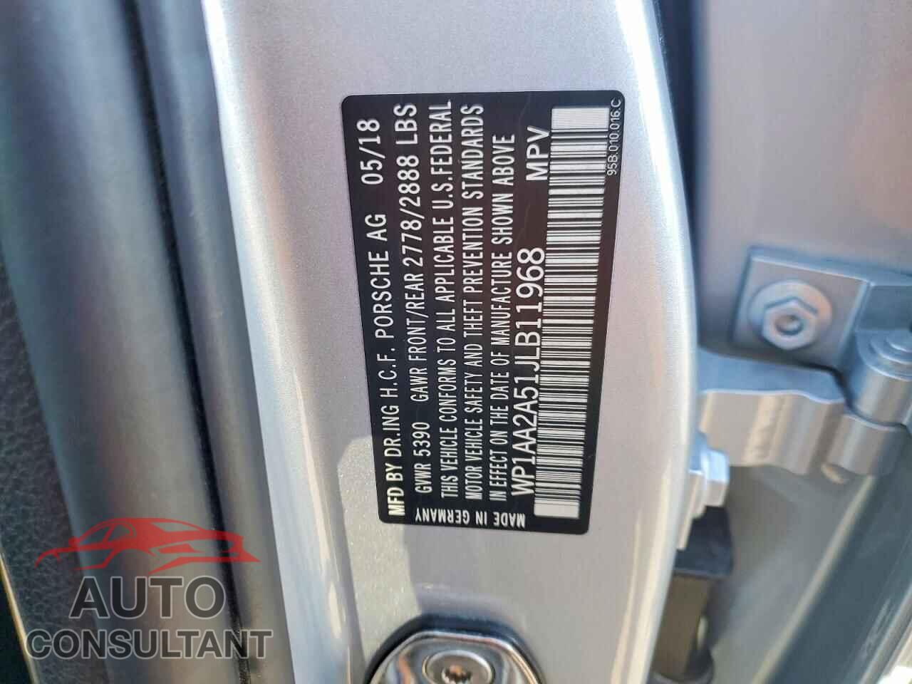 PORSCHE MACAN 2018 - WP1AA2A51JLB11968