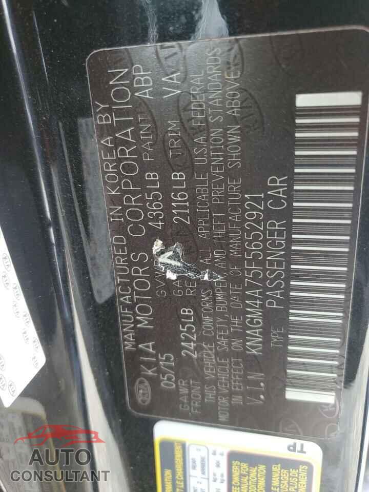 KIA OPTIMA 2015 - KNAGM4A75F5652921