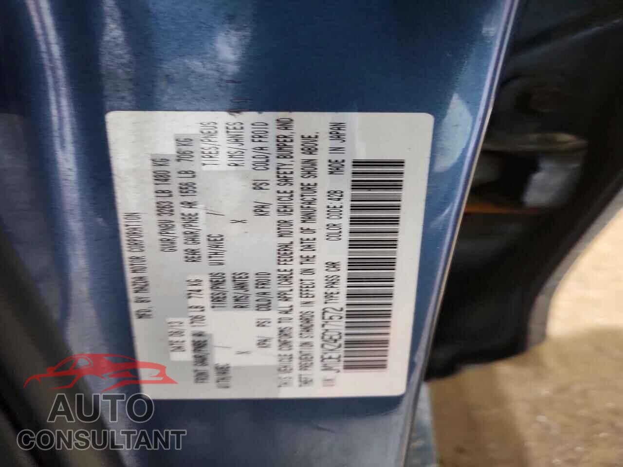 MAZDA 2 2014 - JM1DE1KZ4E0171572