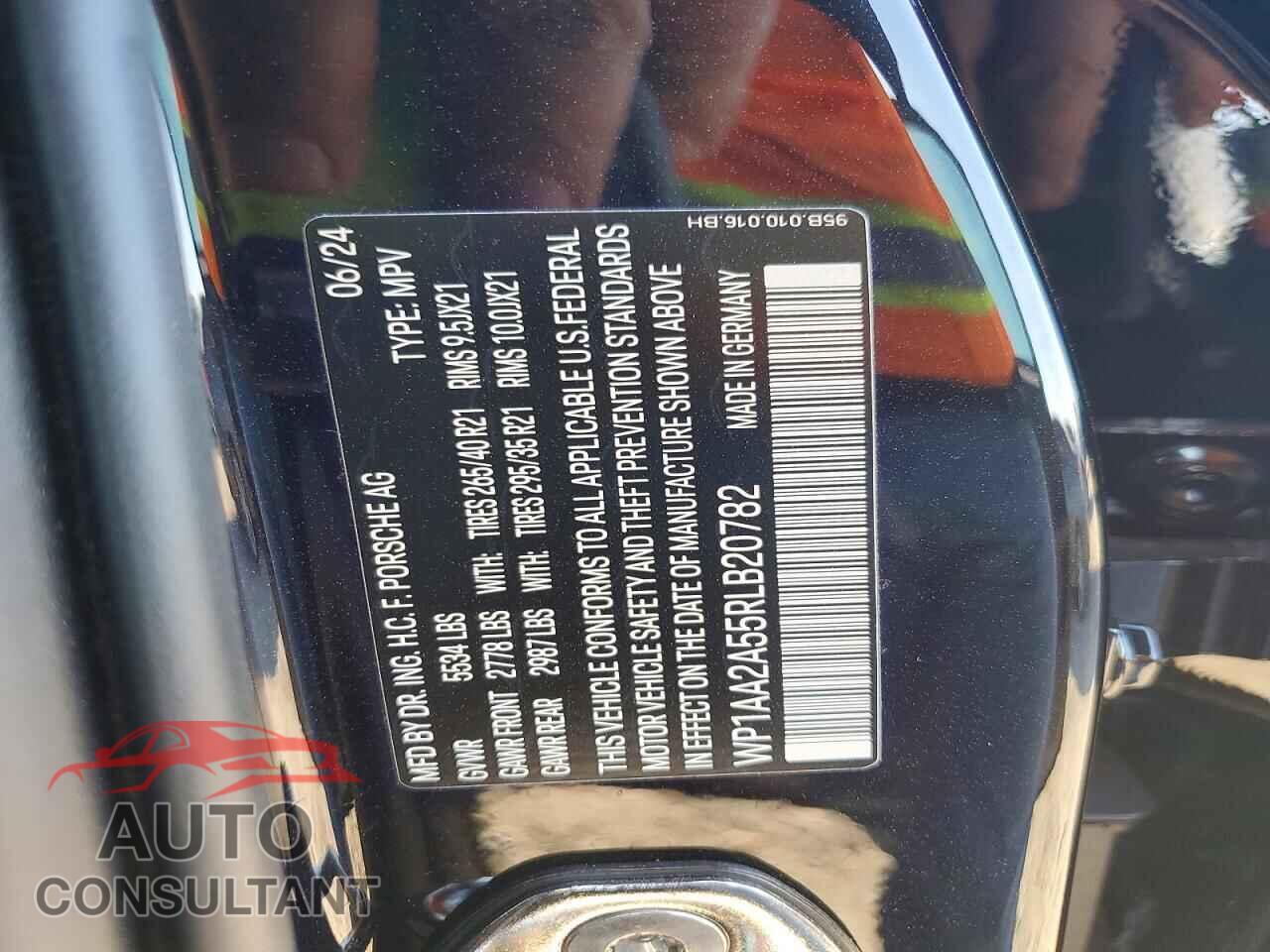 PORSCHE MACAN BASE 2024 - WP1AA2A55RLB20782