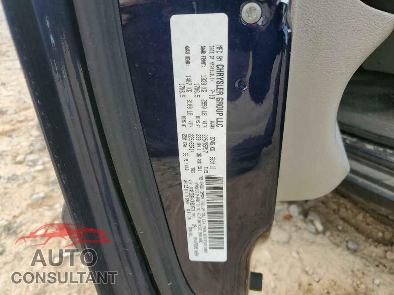 DODGE CARAVAN 2013 - 2C4RDGBG4DR819779