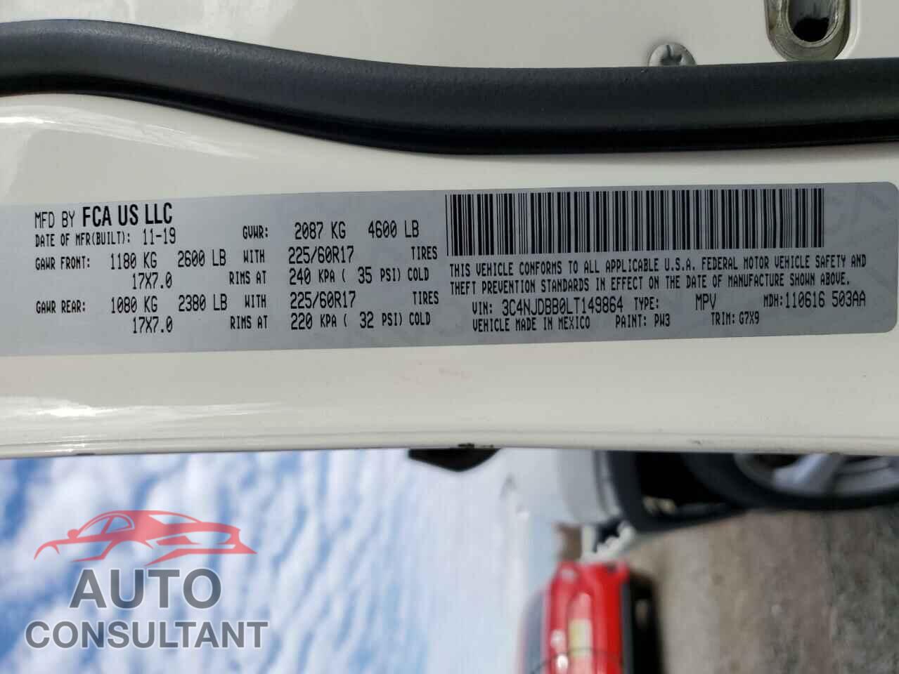 JEEP COMPASS 2020 - 3C4NJDBB0LT149864
