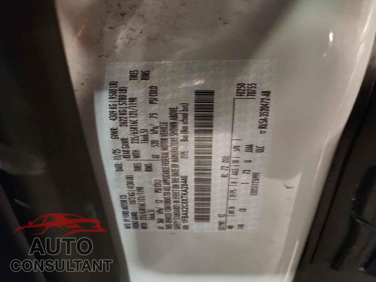 FORD TRANSIT 2026 - 1FBAX2C8XTKA28446