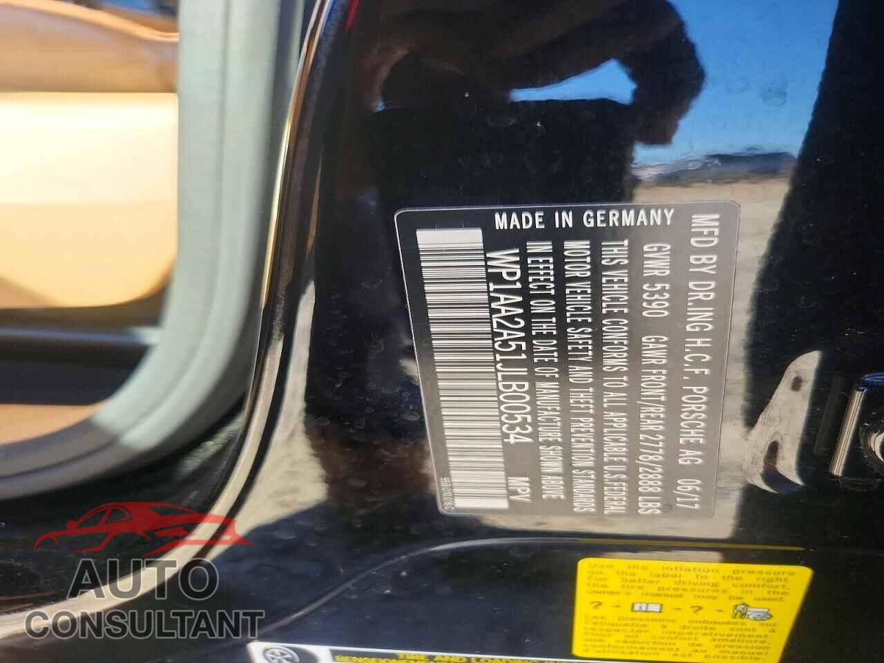 PORSCHE MACAN 2018 - WP1AA2A51JLB00534