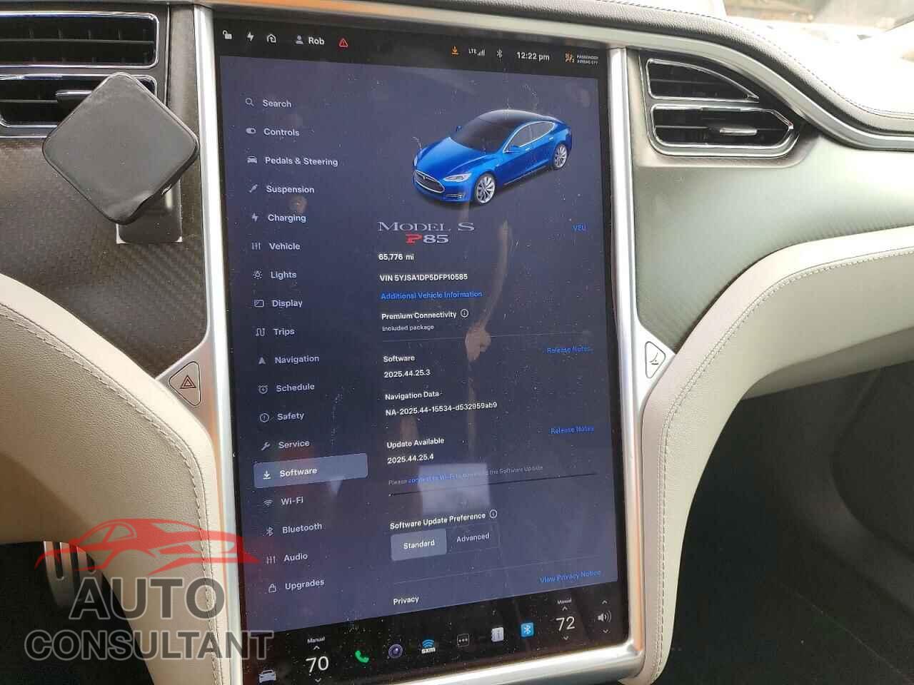 TESLA MODEL S 2013 - 5YJSA1DP5DFP10585