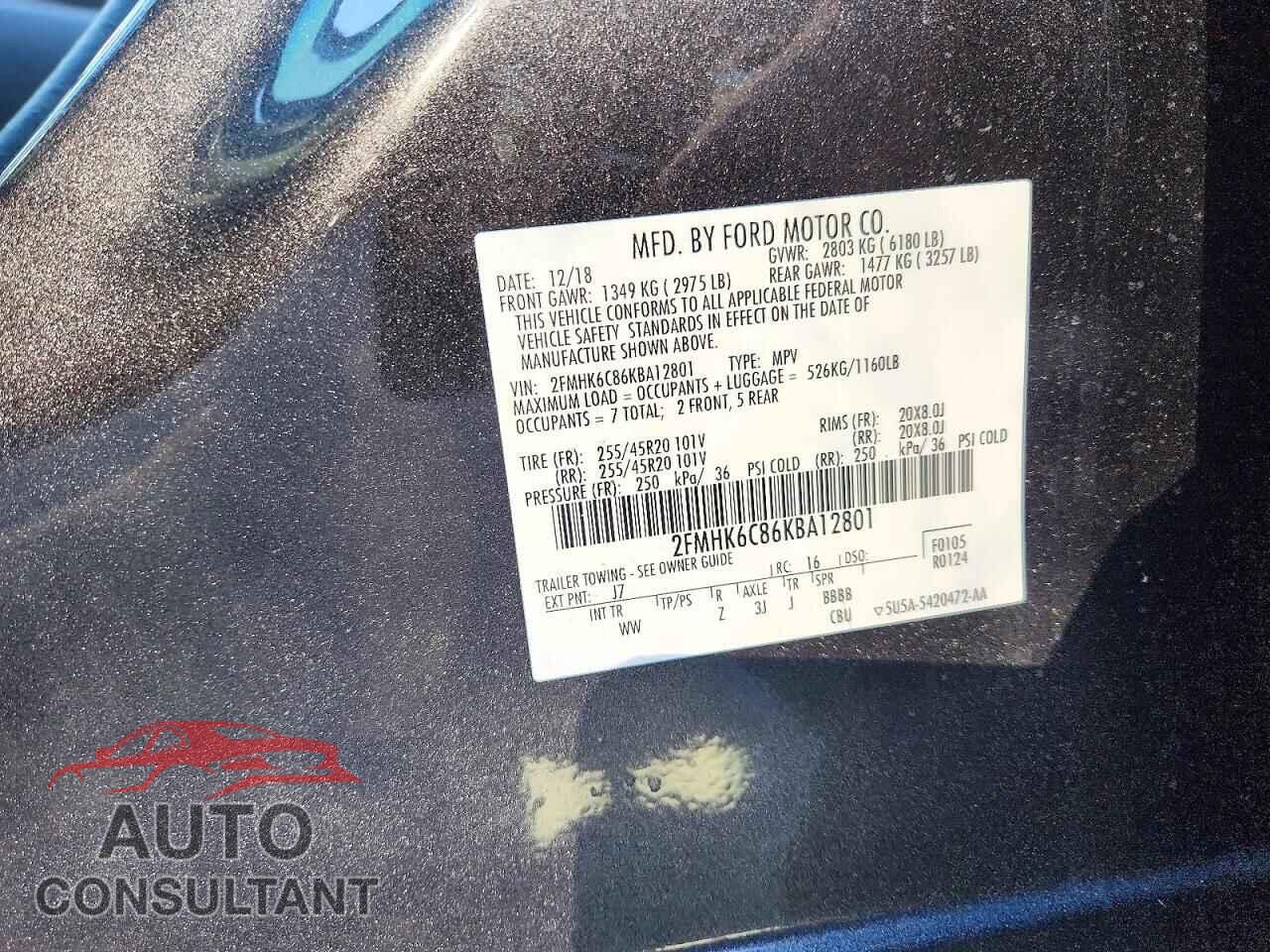 FORD FLEX 2019 - 2FMHK6C86KBA12801