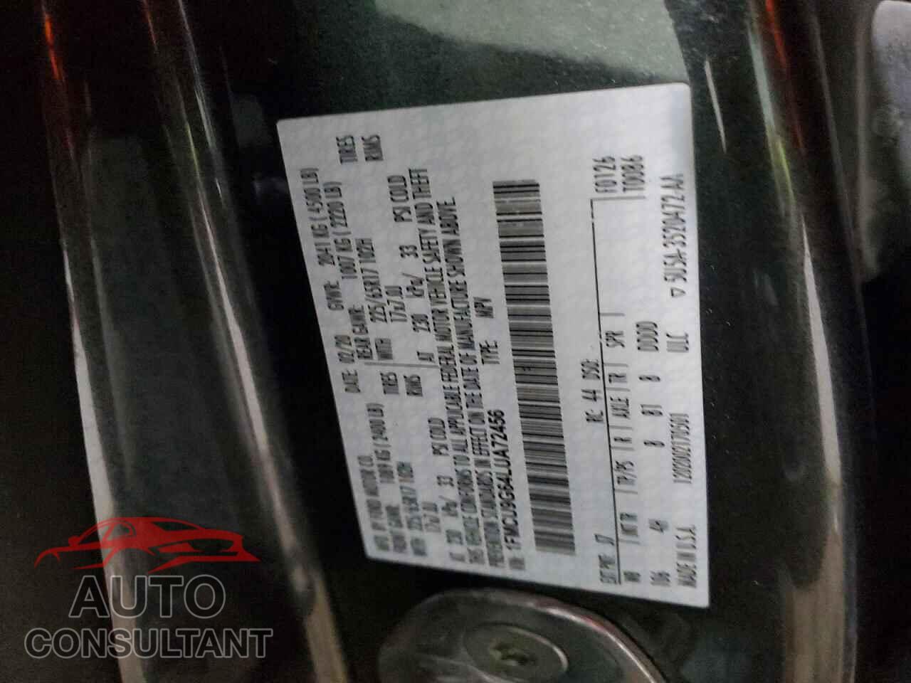 FORD ESCAPE 2020 - 1FMCU9G64LUA72456