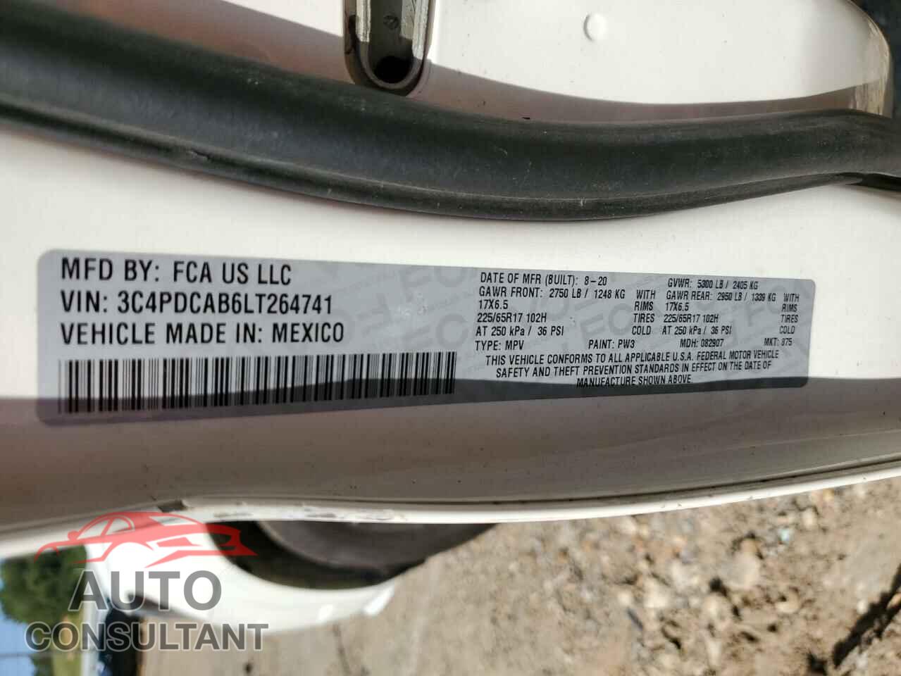DODGE JOURNEY 2020 - 3C4PDCAB6LT264741