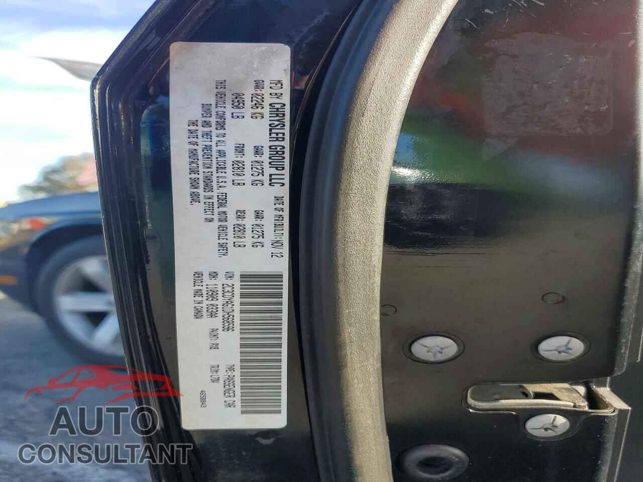 DODGE CHALLENGER 2013 - 2C3CDYAG1DH568596