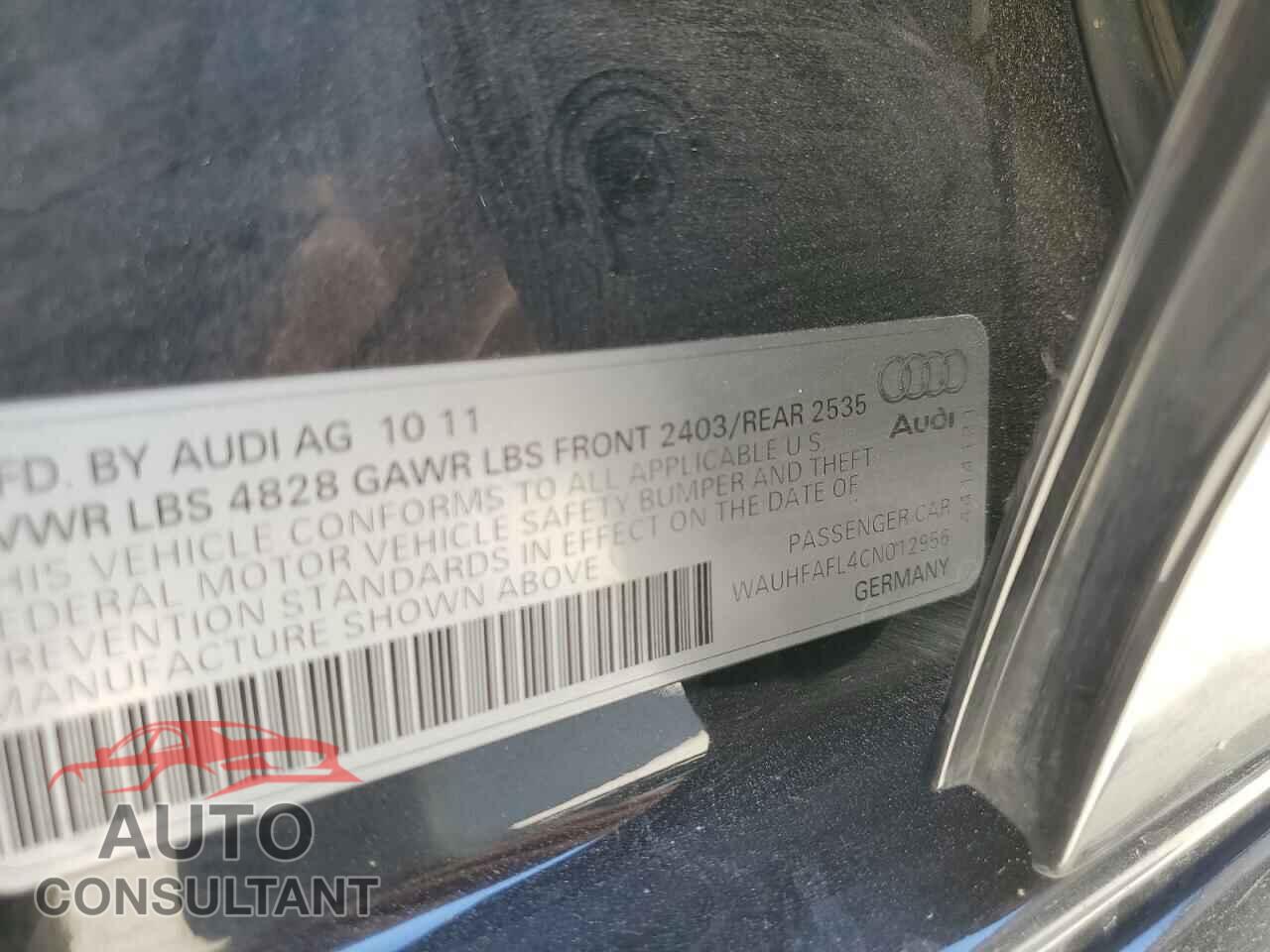 AUDI A4 2012 - WAUHFAFL4CN012956